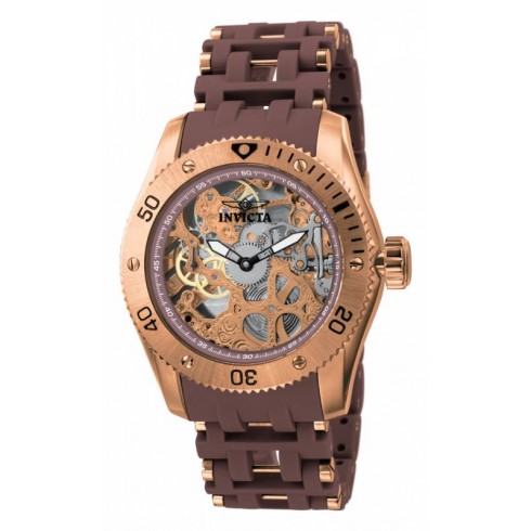Invicta Sea Spider Mechanical Skeleton Dial Brown Polyurethane Men's Watch 1260 watches