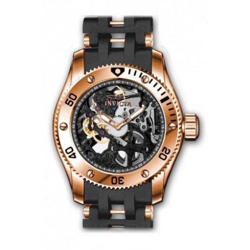 Invicta Sea Spider Skeleton Dial Black Rubber Men's Watch 10349 watches