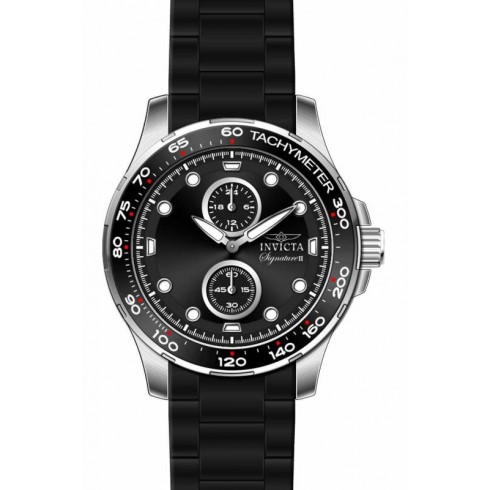 Invicta Signature Black Dial Back Rubber Men's Watch 7081 watches