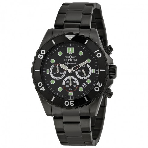 Invicta Signature II Black Dial Chronograph Black PVD Steel Men's Watch 7369 watches