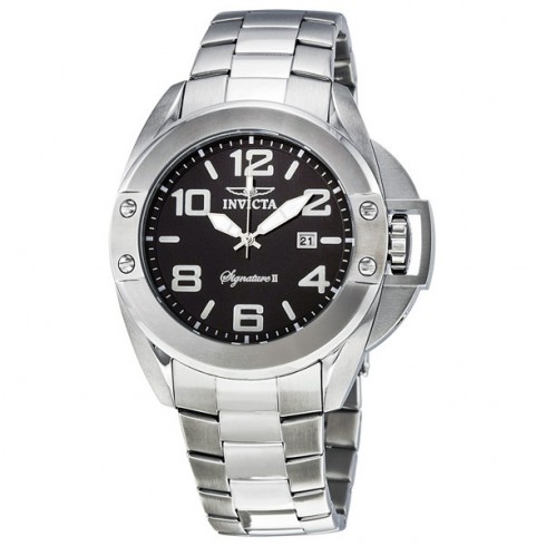 Invicta Signature II Black Dial Stainless Steel Men's Watch 7329 watches
