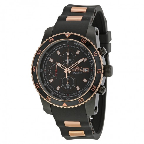 Invicta Signature II Black Dial Two-tone Stainless Steel Chronograph Men's Watch 7455 watches
