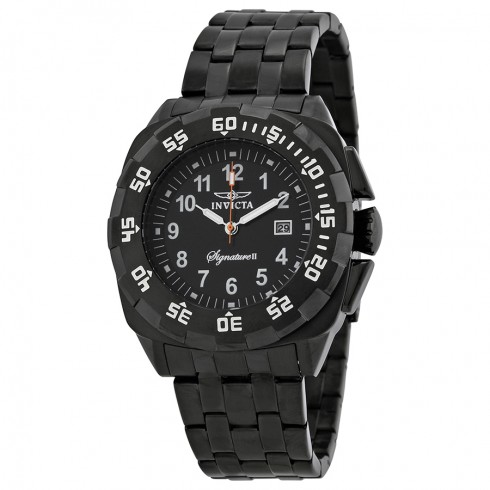 Invicta Signature II Black Ion-plated Large Tritnite Night Glow Men's Watch 7296 watches