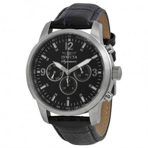 Invicta Signature II Black Leather Men's Watch 7339 watches