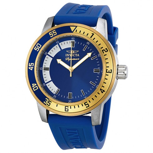 Invicta Signature II Blue Dial Blue Rubber Steel Men's Watch 7464 watches