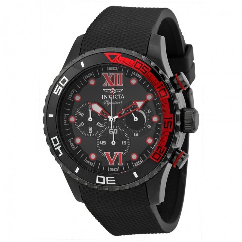 Invicta Signature II Chronograh Black Dial Black Polyurethane Men's Watch 7507 watches