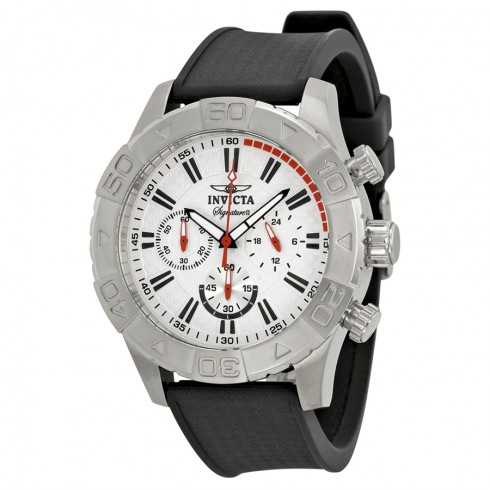 Invicta Signature II Chronograh White Dial Black Polyurethane Men's Watch 7491 watches