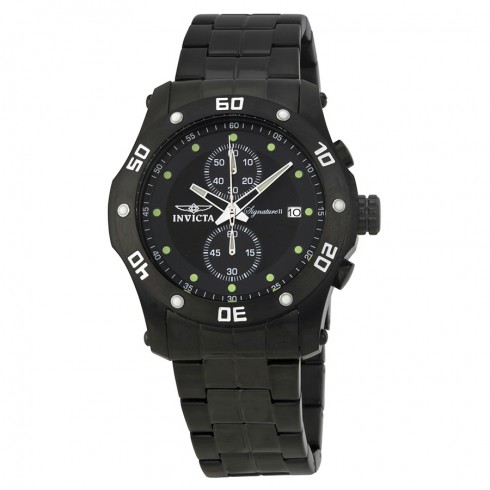 Invicta Signature II Chronograph Black Dial Black Ion-plated Men's Watch 7387 watches
