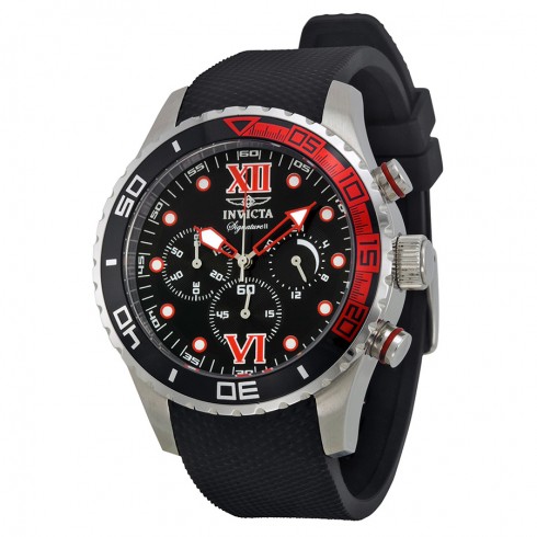 Invicta Signature II Chronograph Black Dial Stainless Steel Men's Watch 7499 watches