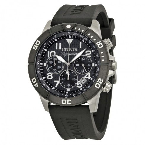 Invicta Signature II Chronograph Black Rubber Men's Watch 7348 watches