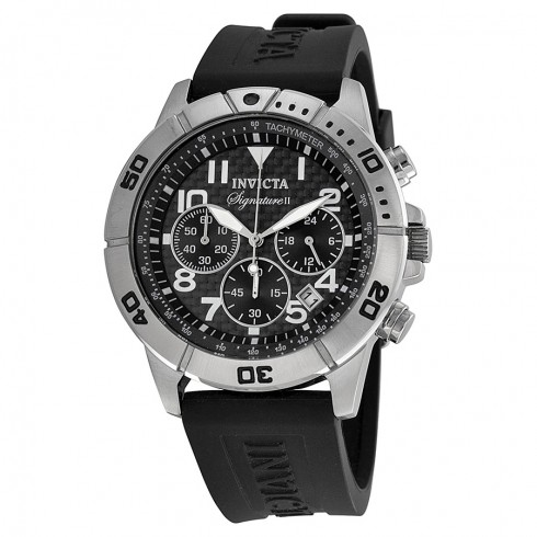 Invicta Signature II Chronograph Black Rubber Men's Watch 7346 watches