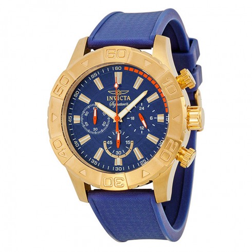 Invicta Signature II Chronograph Blue Dial Blue Polyurethane Strap Men's Watch 7494 watches