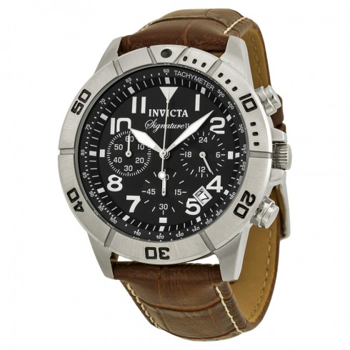 Invicta Signature II Chronograph Brown Leather Men's Watch 7281 watches