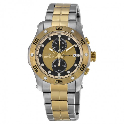 Invicta Signature II Chronograph Gold Dial Two-tone Men's Watch 7384 watches