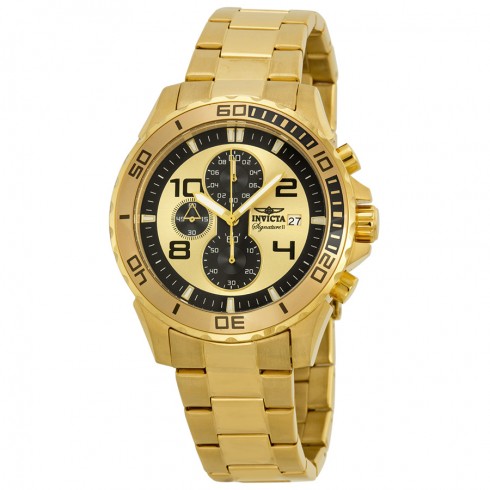 Invicta Signature II Chronograph Gold-tone Dial Gold-tone Men's Watch 7472 watches