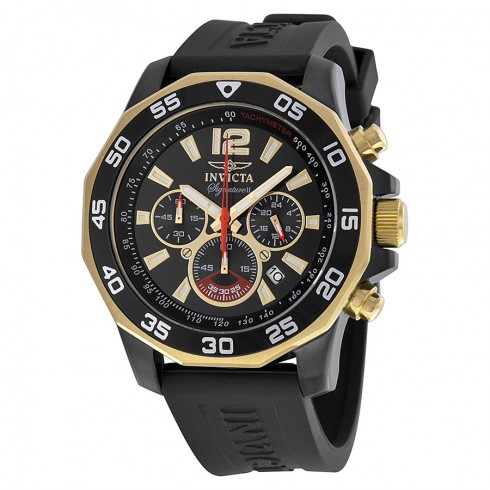 Invicta Signature II Chronograph Nautical Black Dial Black Rubber Men's Watch 7434 watches