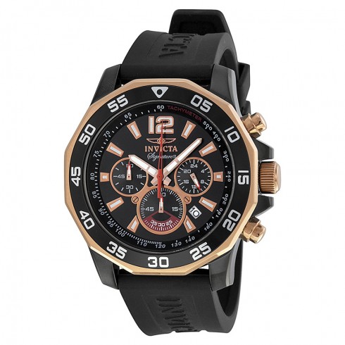 Invicta Signature II Chronograph Nautical Black Dial Black Rubber Men's Watch 7435 watches