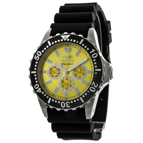 Invicta Signature II Divers Yellow Dial Black Rubber Men's Watch 7439 watches