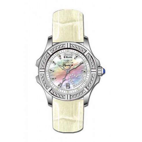 Invicta Signature II Mother of Pearl Dial White Leather Ladies Watch 7475 watches