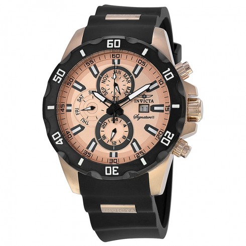 Invicta Signature II Rose Gold-tone GMT Stainless Steel Men's Watch 7483 watches