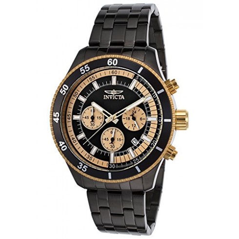 Invicta Specialty Black and Rose Dial Gunmetal Ion-plated Men's Watch 17738 watches
