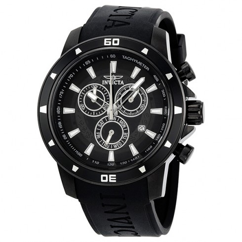 Invicta Specialty Black Dial Chronograph Black Rubber Men's Watch 11390 watches