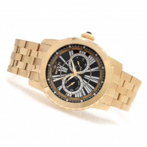 Invicta Specialty Black Dial Gold-tone PVD Stainless Steel Men's Watch 14589 watches