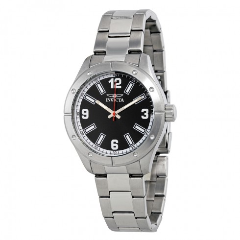 Invicta Specialty Black Dial Stainless Steel Men's Watch with 1 Slot Yellow Invicta Box 17922SYB watches