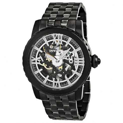 Invicta Specialty Black Skeletal Dial Black PVD Mechanical Men's Watch 14556 watches