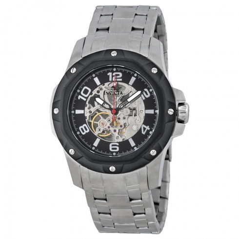 Invicta Specialty Black Skeleton Dial Stainless Steel Men's Watch 16126 watches