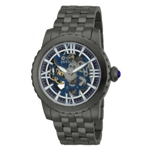 Invicta Specialty Blue Skeletal Dial Black PVD Mechanical Men's Watch 14555 watches