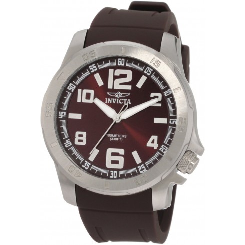 Invicta Specialty Brown Dial Stainless Steel Brown Rubber Men's Watch 1904 watches