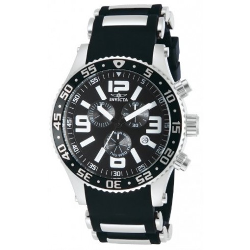 Invicta Specialty Chronograph Black Dial Black Polyurethane Men's Watch 12141 watches