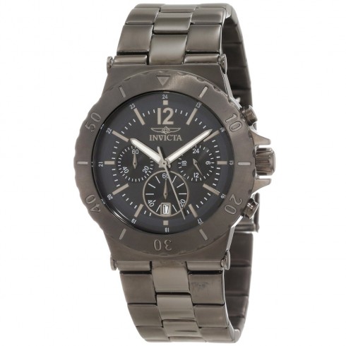 Invicta Specialty Chronograph Black Dial Gunmetal Ion-plated Men's Watch 1268 watches