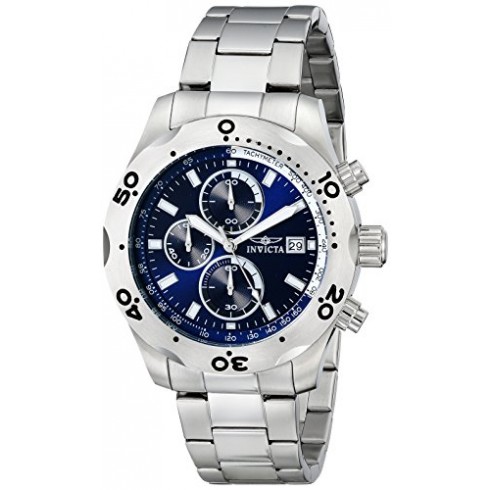 Invicta Specialty Chronograph Blue and Silver Dial Gunmetal Ion-plated Men's Watch 17748 watches