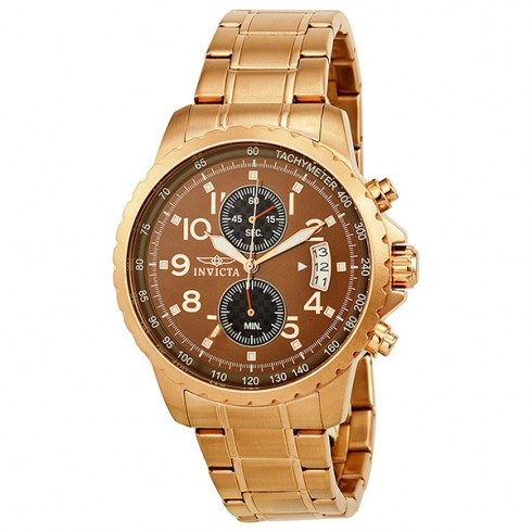 Invicta Specialty Chronograph Brown Dial Rose Gold-tone Men's Watch 13786 watches