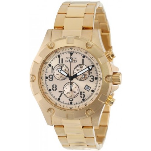 Invicta Specialty Chronograph Champagne Dial 18k Gold Ion-plated Men's Watch 13619 watches