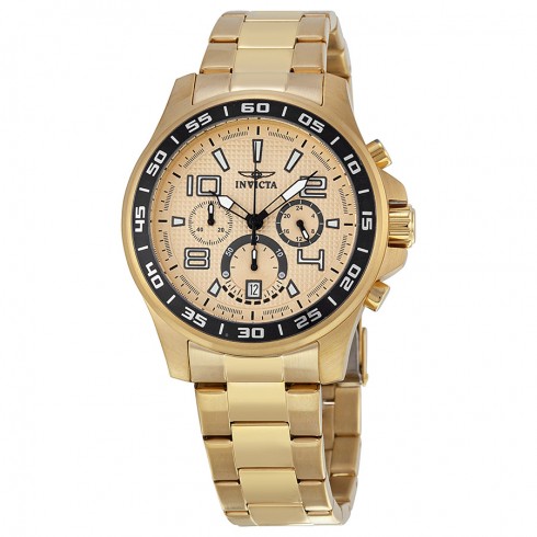 Invicta Specialty Chronograph Gold Dial Gold-tone PVD Stainless Steel Men's Watch 14392 watches