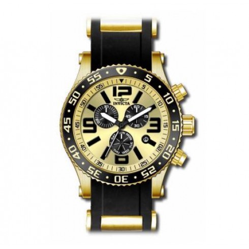 Invicta Specialty Chronograph Gold Dial Gold-Tone Stainless Steel Men's Watch 12142 watches