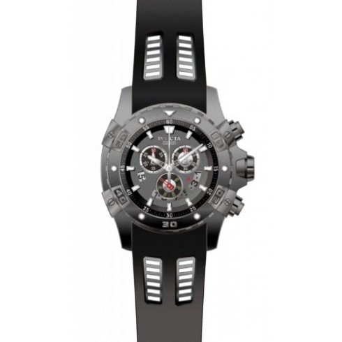 Invicta Specialty Chronograph Gunmetal Dial Black Polyurethane Men's Watch 15859 watches