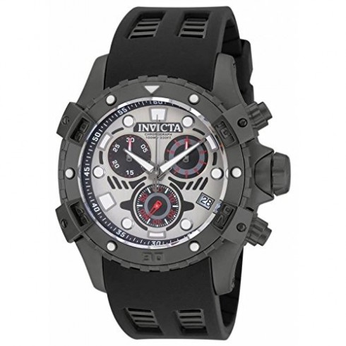 Invicta Specialty Chronograph Gunmetal Dial Black Polyurethane Men's Watch 18861 watches