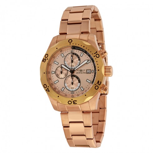 Invicta Specialty Chronograph Rose Dial Rose Gold Ion-plated Men's Watch 17755 watches