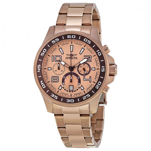 Invicta Specialty Chronograph Rose Dial Rose Gold Ion-plated Men's Watch 14393 watches