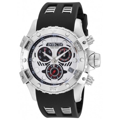 Invicta Specialty Chronograph Silver Dial Black Polyurethane Men's Watch 18857 watches
