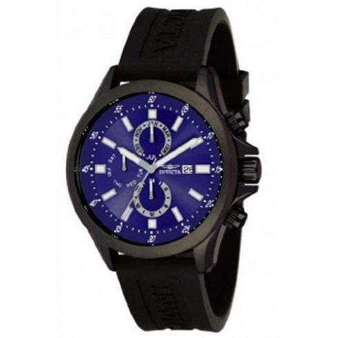 Invicta Specialty GMT Blue Dial Black IP Stainless Steel Men's Watch 1840 watches