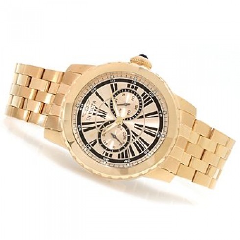 Invicta Specialty Gold-tone Dial Gold Ion-plated Stainless Steel Men's Watch 14588 watches