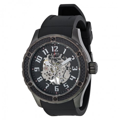 Invicta Specialty Mechanical Skeleton Dial Black Silicone Men's Watch 16281 watches