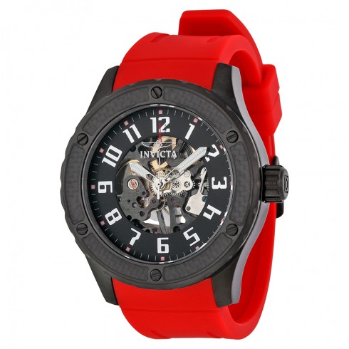 Invicta Specialty Mechanical Skeleton Dial Red Silicone Men's Watch 16282 watches