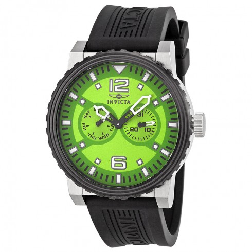 Invicta Specialty Multi-Function Green Dial Black Polyurethane Men's Watch 13645 watches
