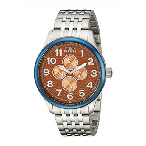 Invicta Specialty Multi-Function Orange Dial Stainless Steel Men's Watch 18670 watches